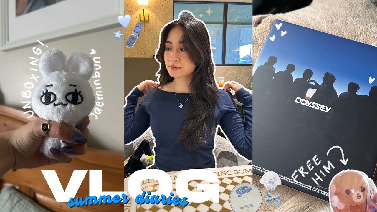 summer diaries 🪞🦋 jaeminbun unboxing, new nails, & thrifting in a rainstorm 𓂃 ࣪˖ ִֶָ  ☁️་༘