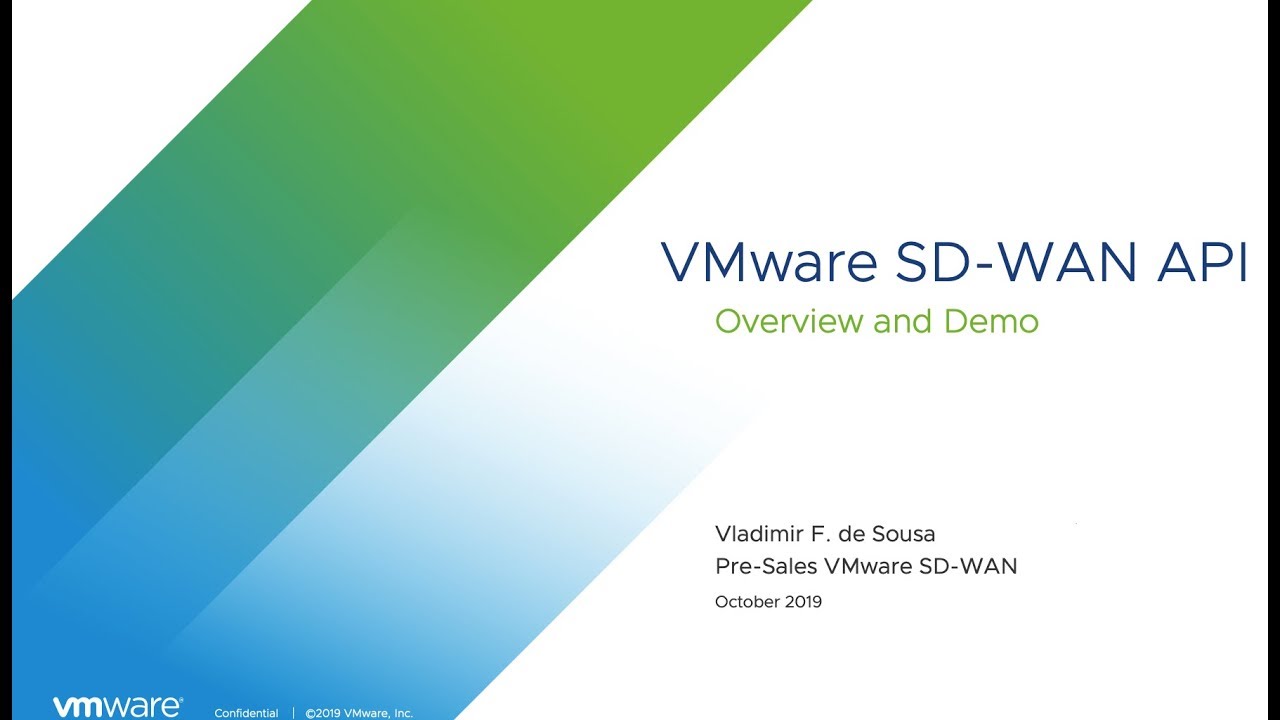 VMware SD-WAN Orchestrator API Overview and Demo