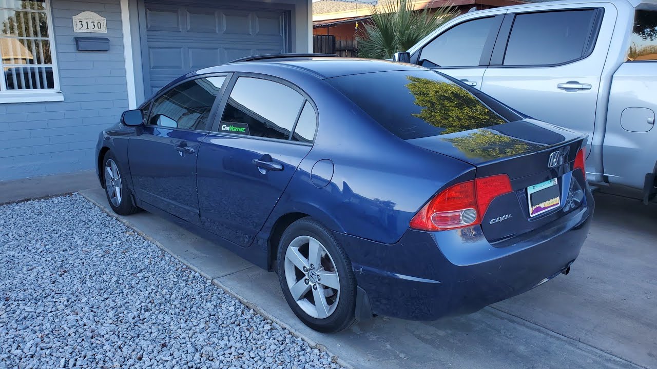 HONDA CIVIC 2008 1.8 como cambiar Focos bombillas o bulbos de alto Reversa y de placas