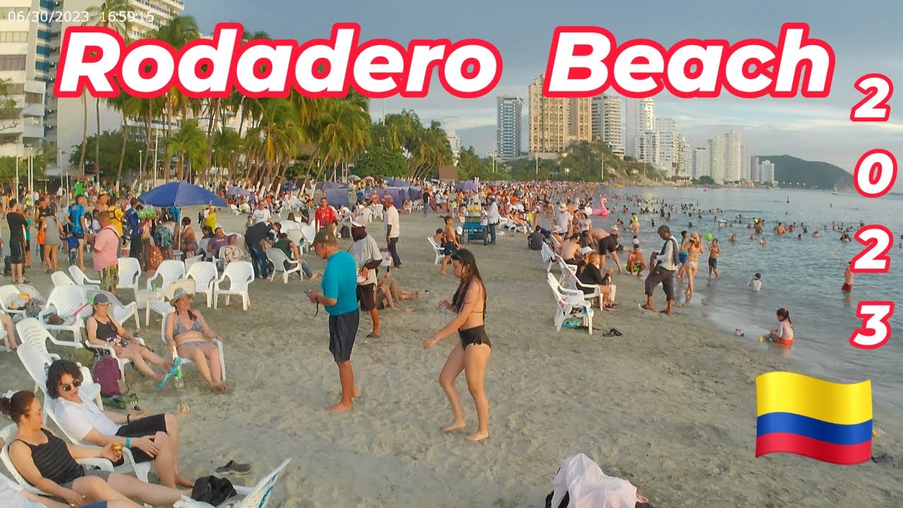 [4K] RODADERO BEACH🏖️🌴🌅 , SANTA MARTA, COLOMBIA WALKING TOUR (JUNE 2023)