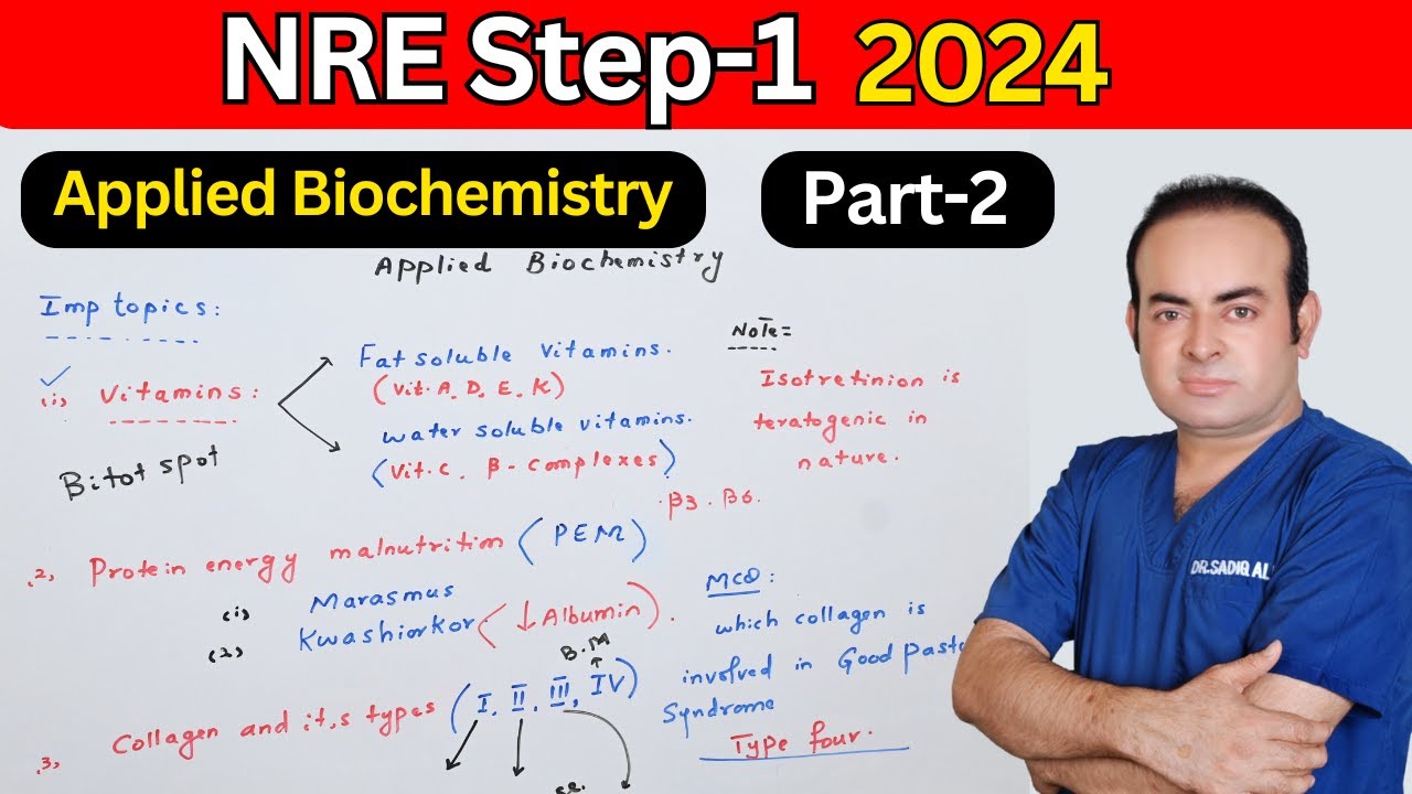 NRE Step 1 2024 | Applied Biochemistry Part-2 | NRE Exam