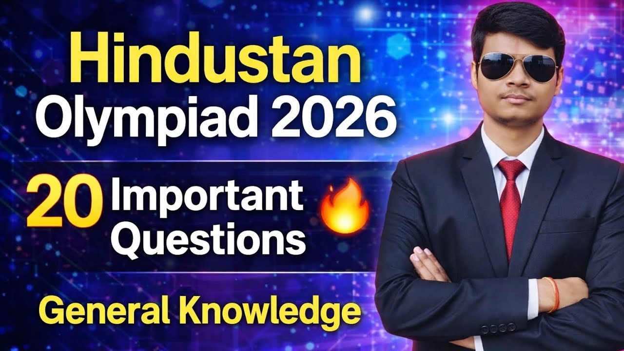Hindustan Olympiad 2026 🔥 General Knowledge 20 Important Questions by @AyushConnection 