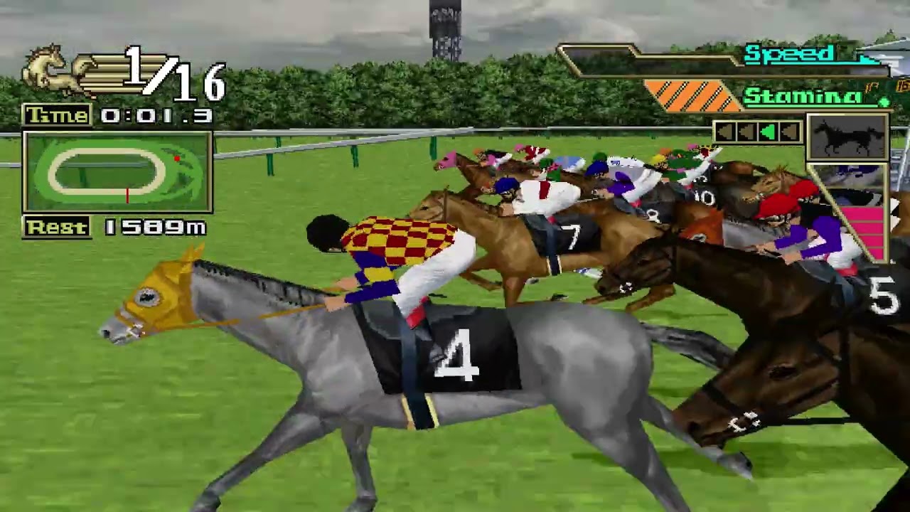 PSX GI Jockey 2000 gameplay part47 賽馬遊戲