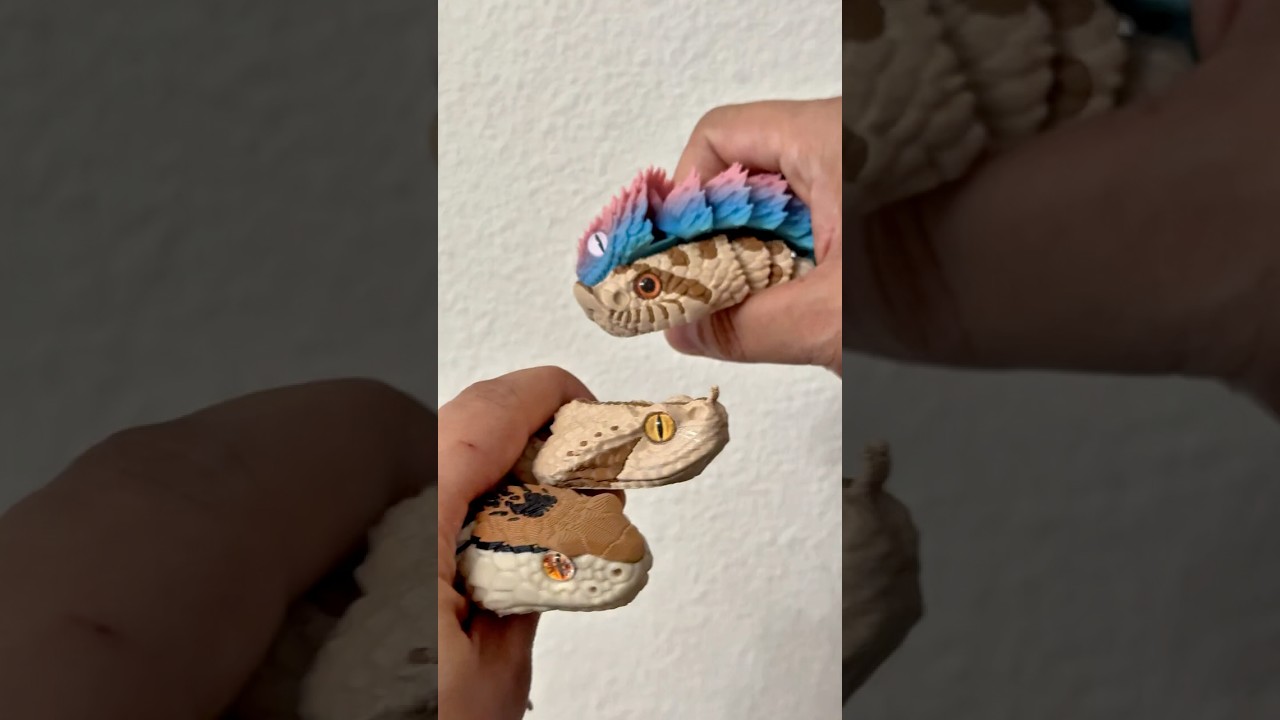 Realistic 3D Printed Snakes #snake #3dprinting #bambulab #reptiles
