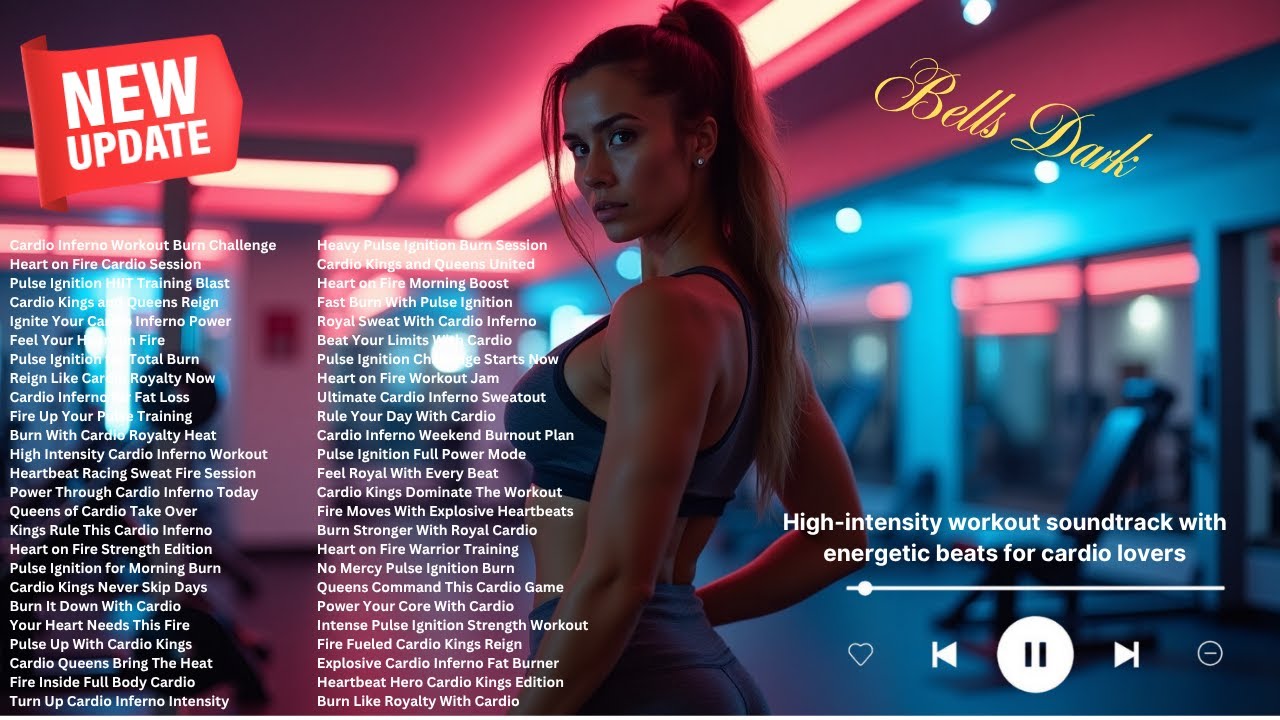 High intensity workout soundtrack with energetic beats for cardio lovers