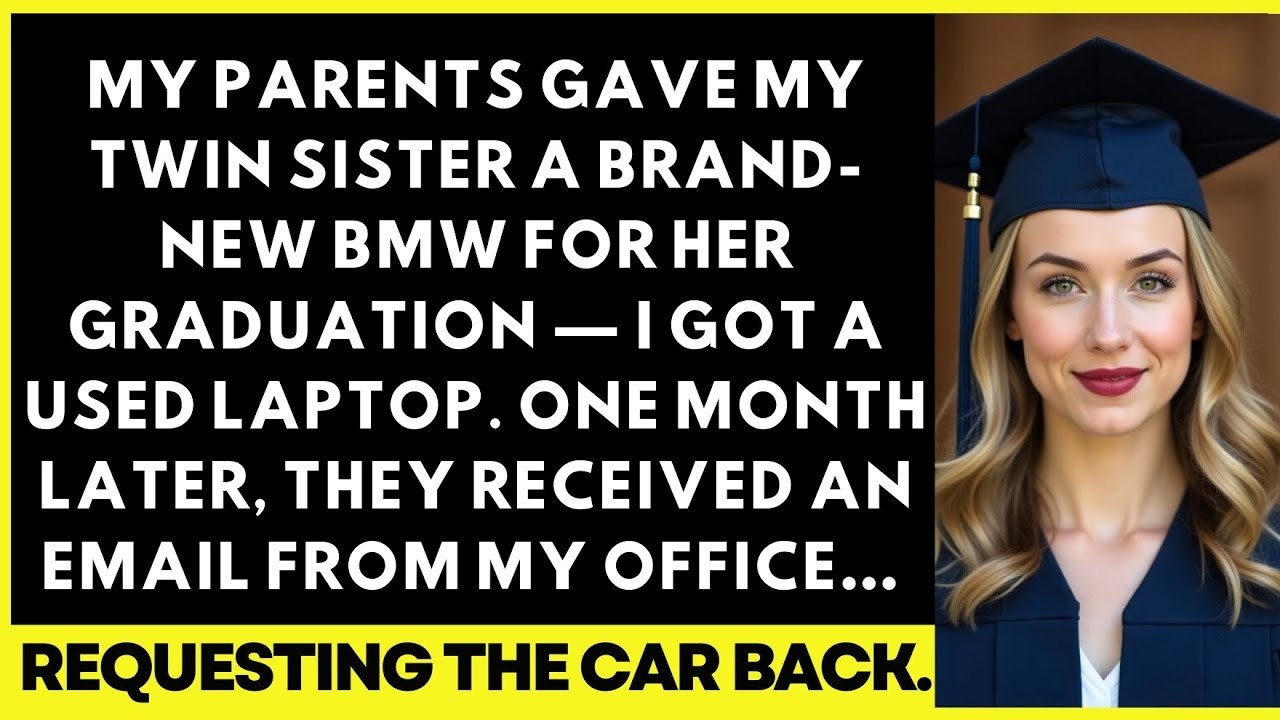 My Parents Gave My Twin Sister a Brand New BMW for Her Graduation — I Got a Used Laptop
