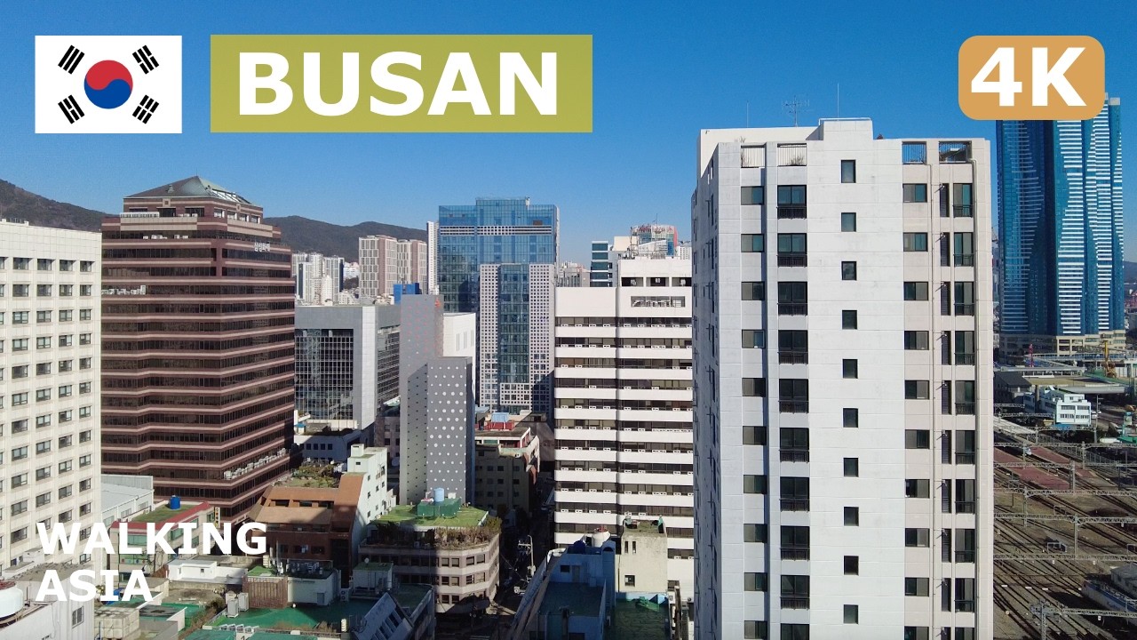 🇰🇷 South Korea, Busan: BIFF Square, Gukje Market, Yongdusan Park, Diamond Tower Walking Tour - 4K