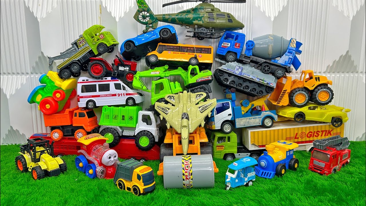 Mobil Mobilan Balap, Truk Molen, Kereta Api, Truk Pasir, Ambulance, School Bus, Pesawat, Excavator