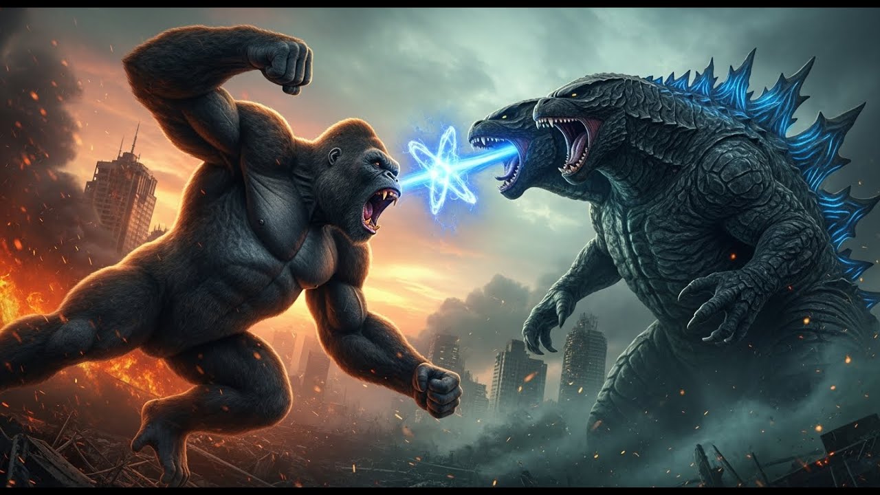 The ULTIMATE Showdown King Kong Battles the Two Headed Godzilla!