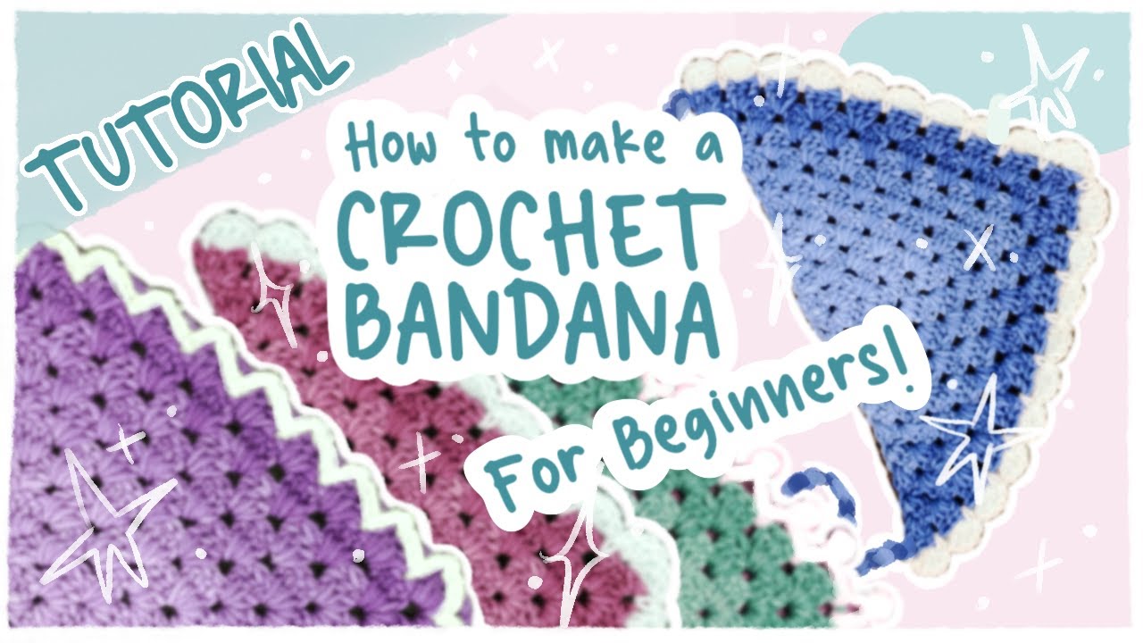 How to Make a CROCHET BANDANA! | Beginner's Crochet Tutorial | Left Handed