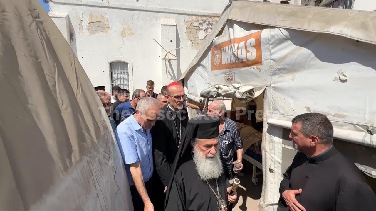 Jerusalem's church leaders visit wounded in Gaza City following Israeli strike on Catholic church