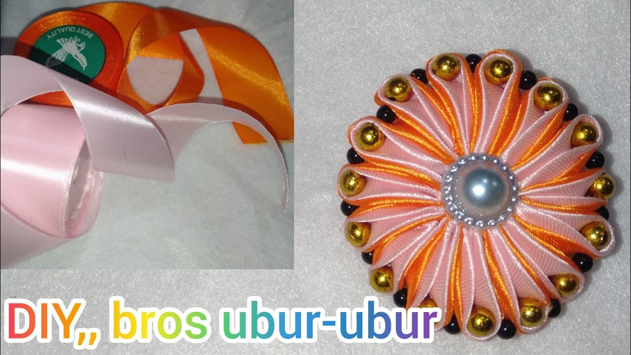 DIy,, part 3, bros ubur-ubur pita satin~bros kanzashi