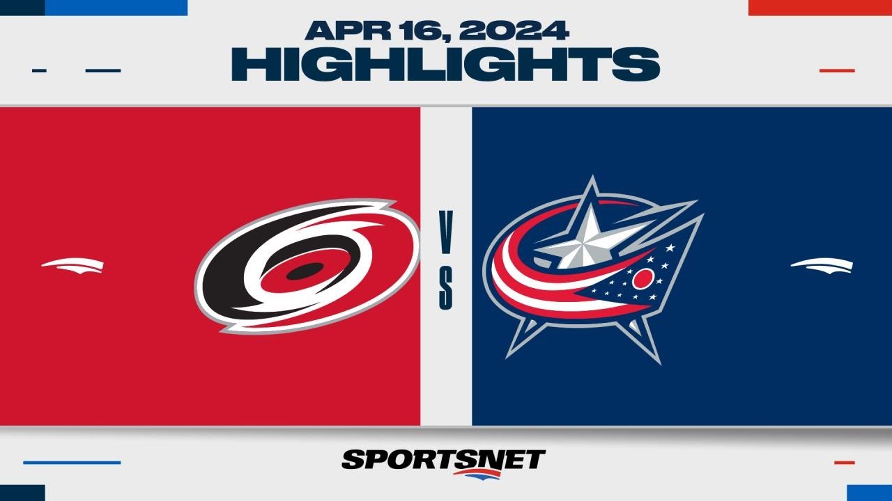 NHL Highlights | Hurricanes vs. Blue Jackets - April 16, 2024