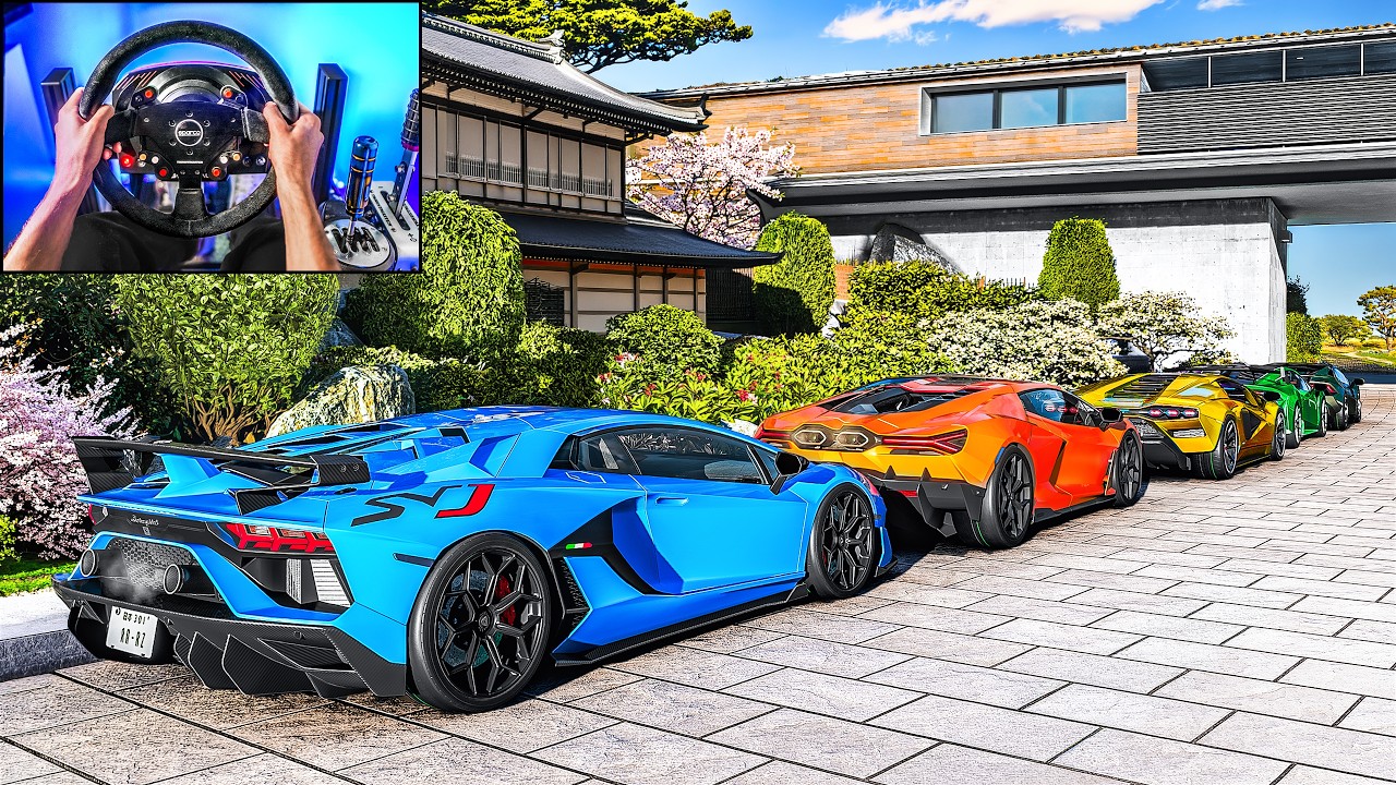 LAMBORGHINI CONVOY | Forza Horizon 6 | Steering Wheel Gameplay
