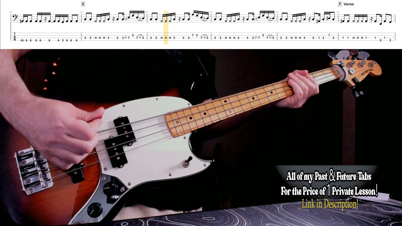 The Black Crowes-Remedy-Bass Cover with Animated Tabs