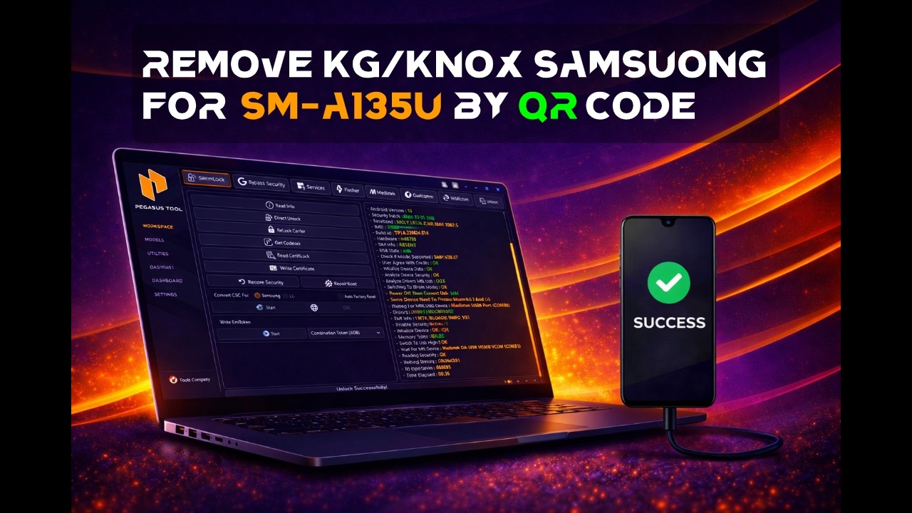 Remove KG/Knox Locks on Samsung SM-A135U via QR Code | Quick & Secure Method