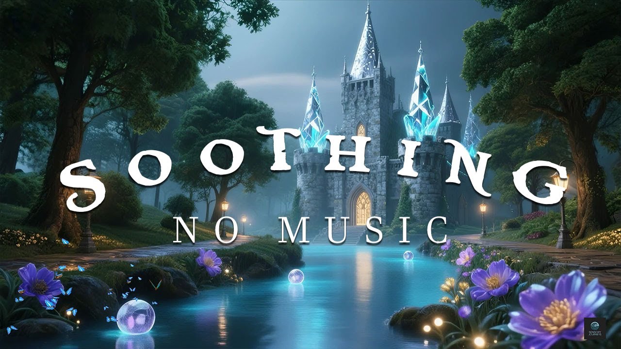 ✨ Serene Enchanted Paradise | Relaxing Lake Waves & Night Rain Ambience for Deep Sleep 🌊🌌