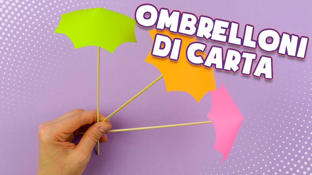 Ombrelloni di carta fai da te facile | DIY Lavoretti di carta