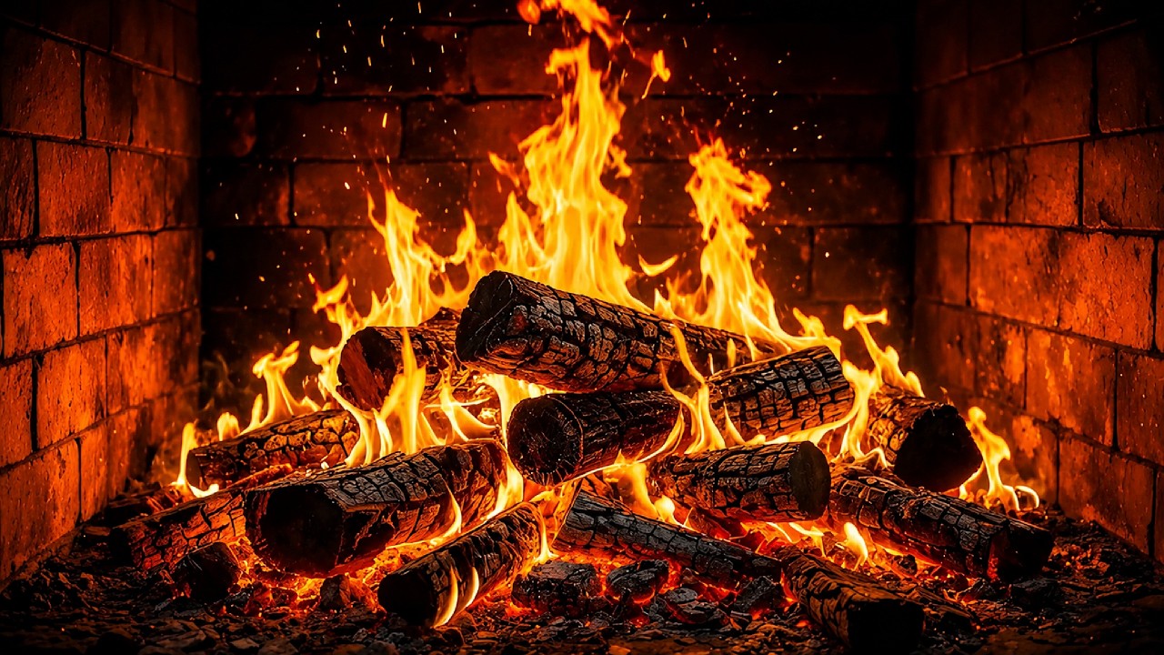 🔥 Eternal Flame | Fireplace 10 Hours 4K Ultra HD 🔥 Cozy Crackling Fire for Sleep & Study #fireplace