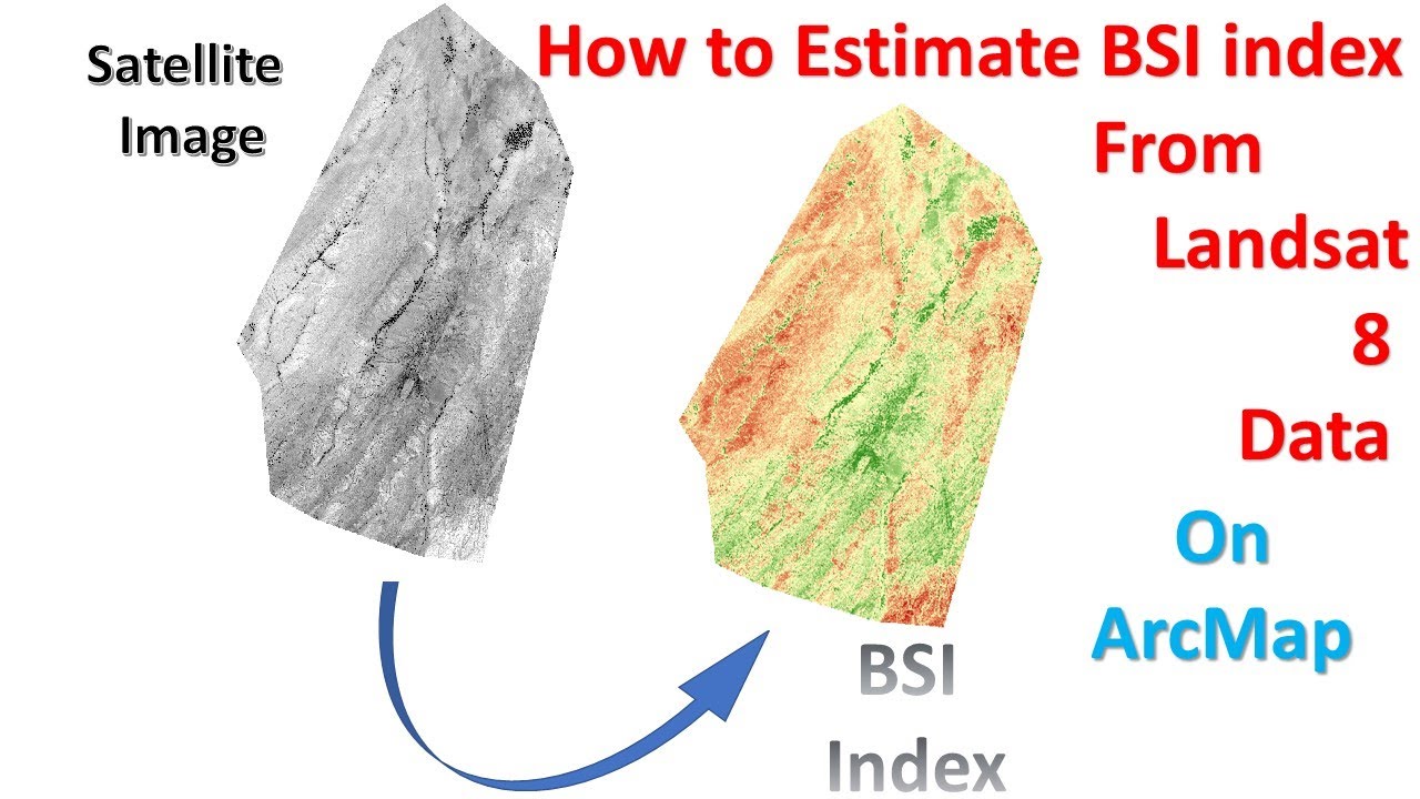 BSI (Bare Soil Index)  Of #landsat  8 Data ][ Using #remote_sensing On #arcgis #arcmap