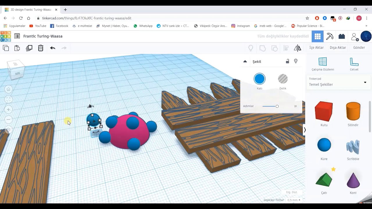 Tinkercad Dersleri - 9.Ders - Ahşap Çit Yapımı