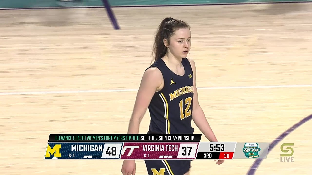 4th QTR: Michigan Wolverines vs Virginia Tech Hokies, 11-30-2024 | Women's College Basketball
