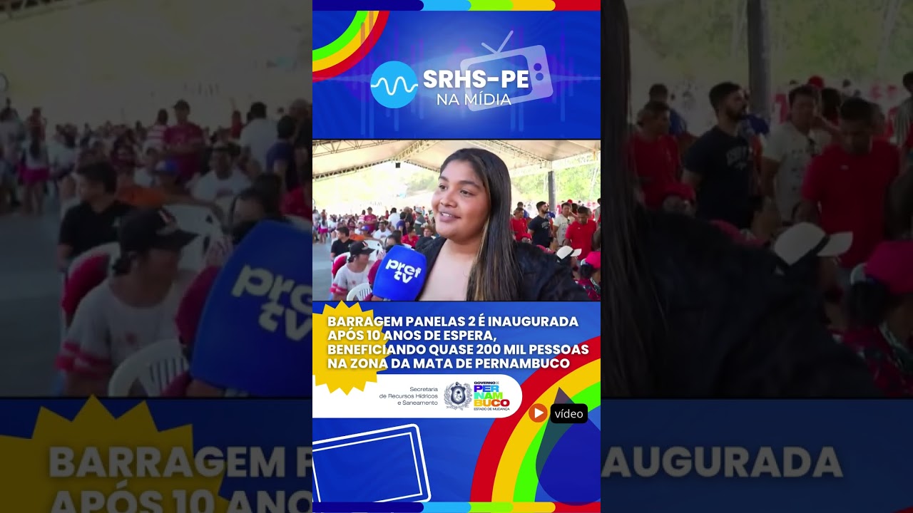 SRHS na mídia! - Barragem panelas II é inaugurada após 10 anos de espera! #shorts #noticias #srhspe