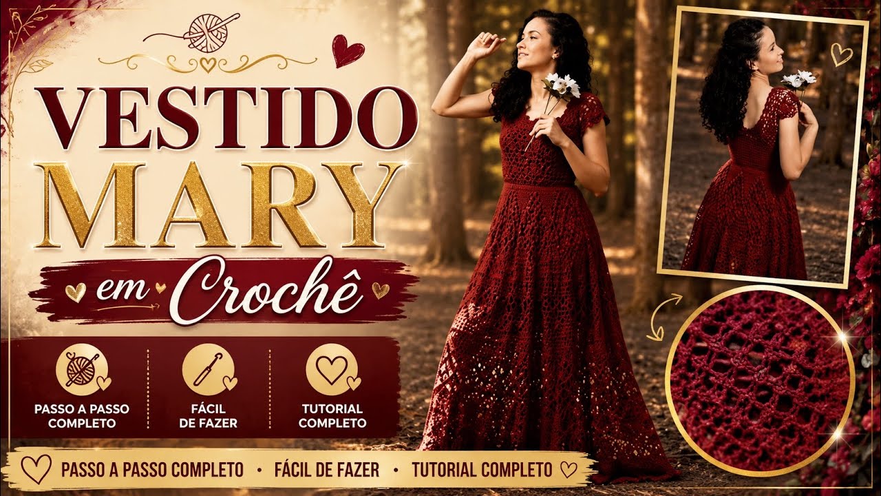 Vestido de Crochê Mary Castro SAIA Parte 4