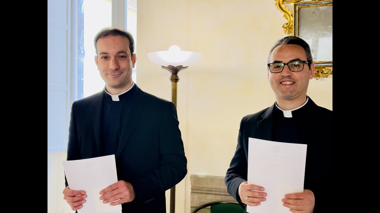 Il giuramento dei diaconi Stefano e Antonello, nell'imminenza della Ordinazione sacerdotale