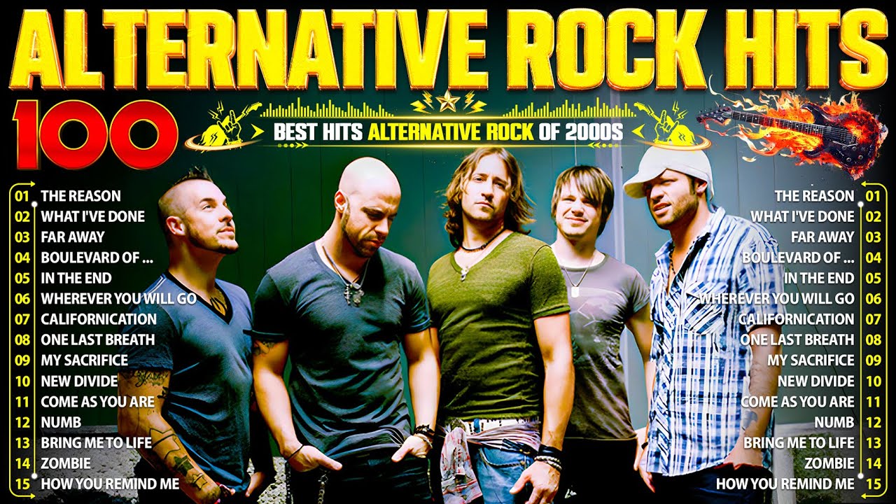 Top 100 Alternative Rock 90'S 2000'S🎶 Linkin Park, Green Day, Simple Plan, Hoobastank, Hinder, Creed