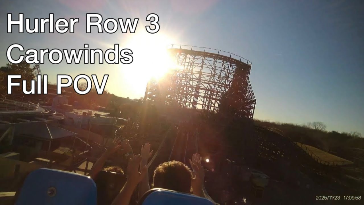 Hurler | Row 3 | Full POV | Carowinds | Non-Copyright 