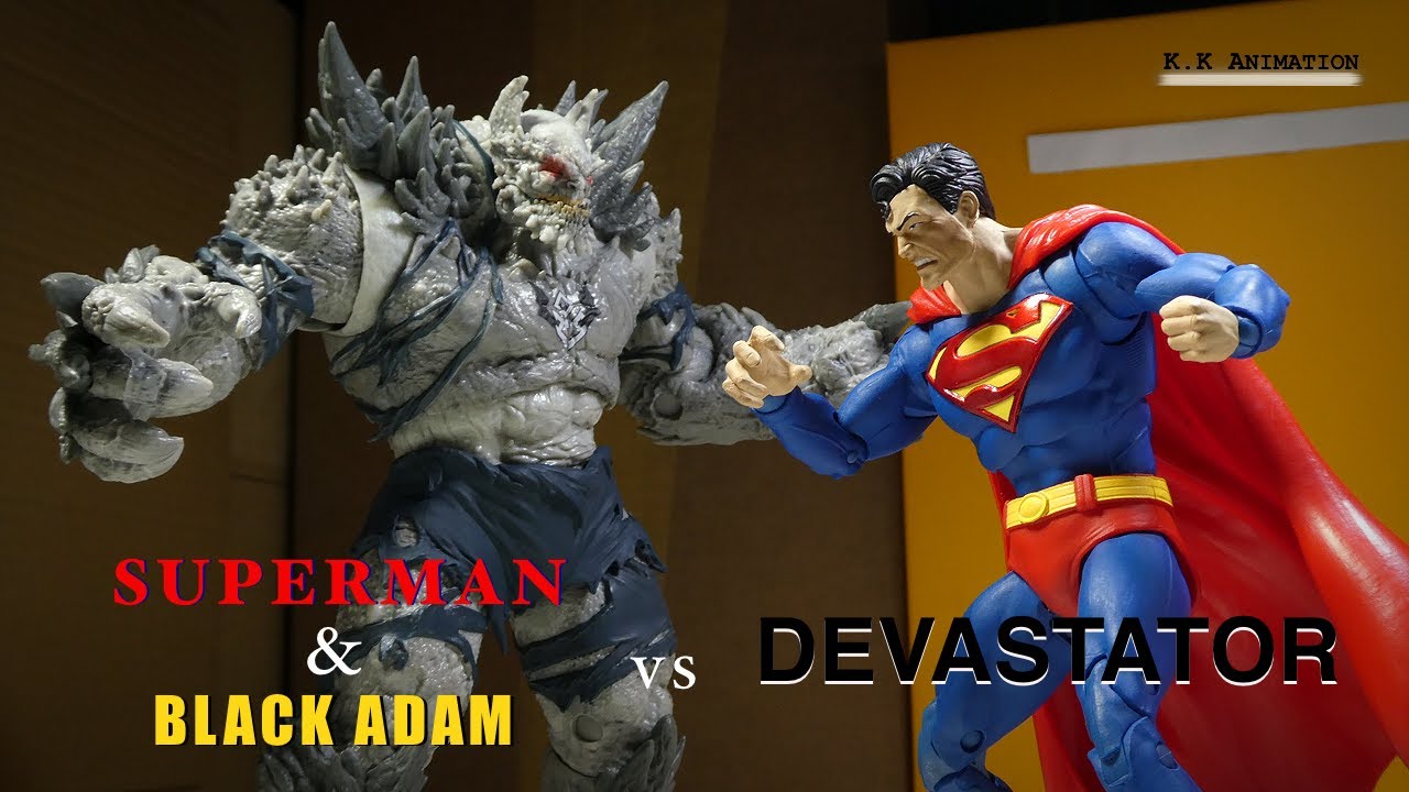 Superman & Black Adam vs Devastator Stop Motion (Mortal Kombat Battle Part 4)
