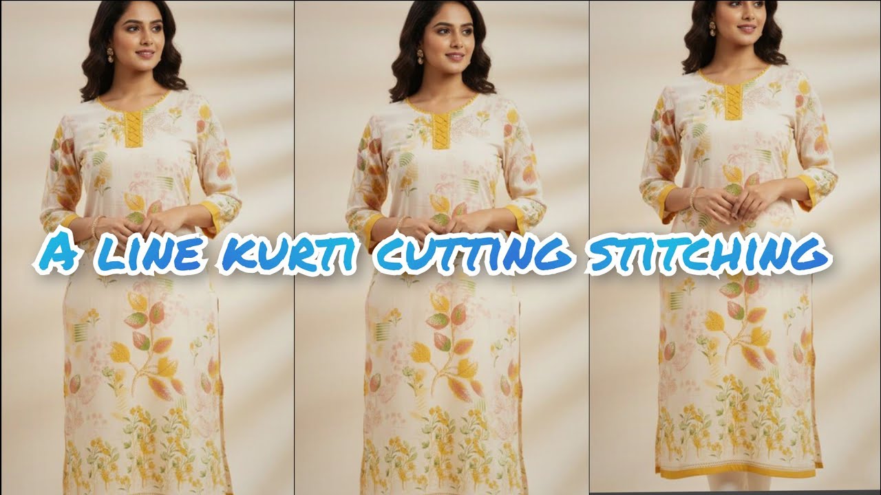 Raksha Bandhan special A-line kurti cutting &  Stitching|| 💯🔥 Simple & Stylish A-line kurti Design