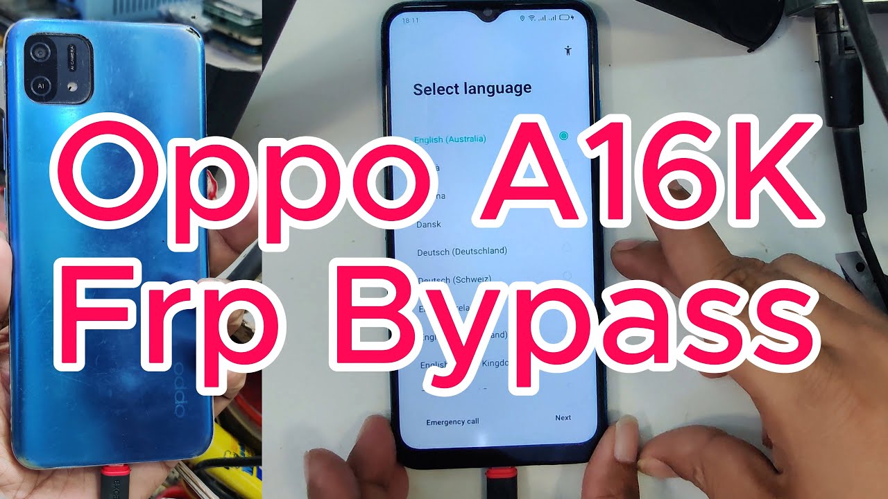 oppo a16k frp bypass