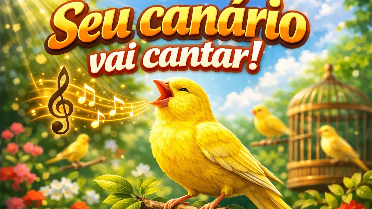 Canto do canário belga - Seu canário vai cantar em 2 minutos - canário belga  cantando