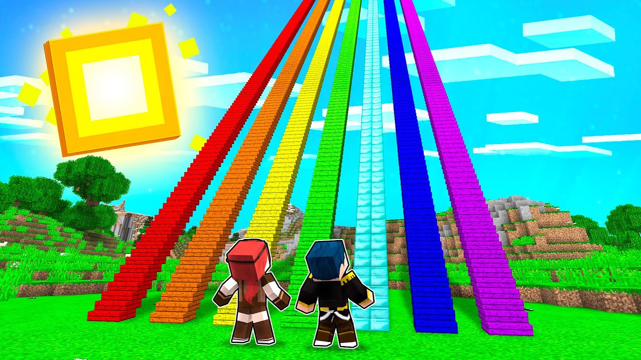 HO TROVATO LE 7 SCALE ALTE COLORATE DI MINECRAFT!