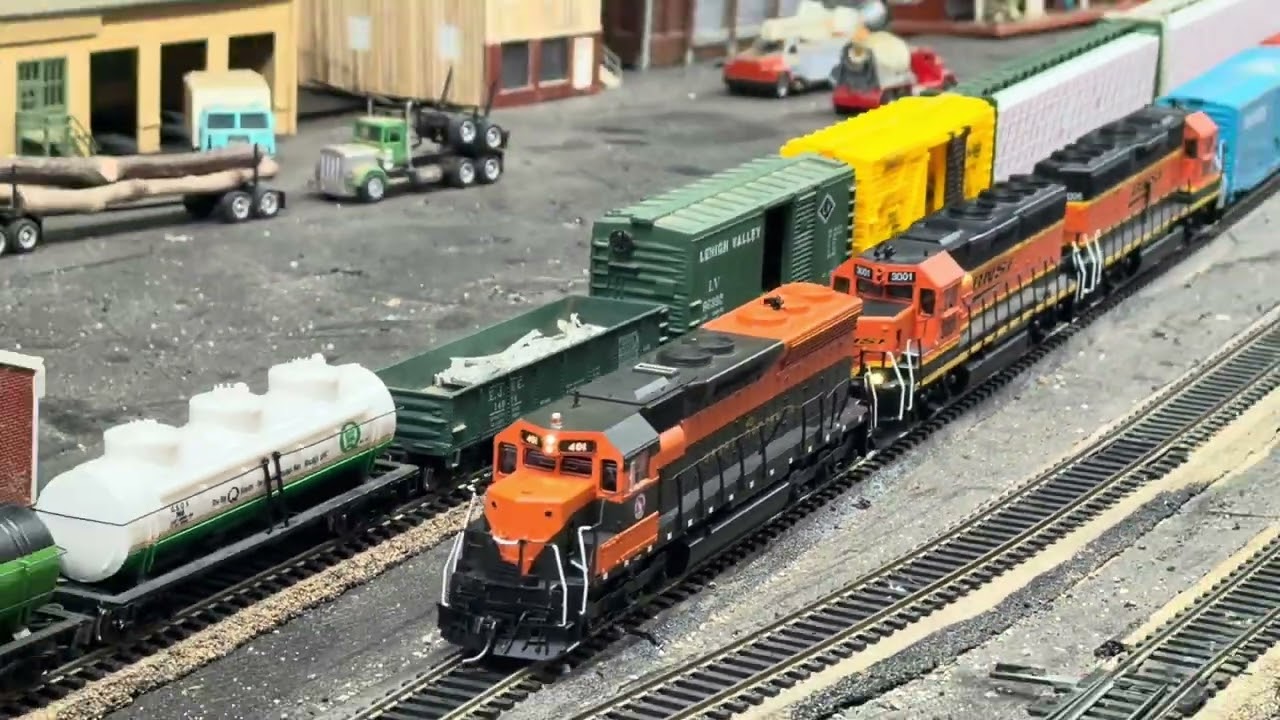 Five trains and 13 locomotives ￼