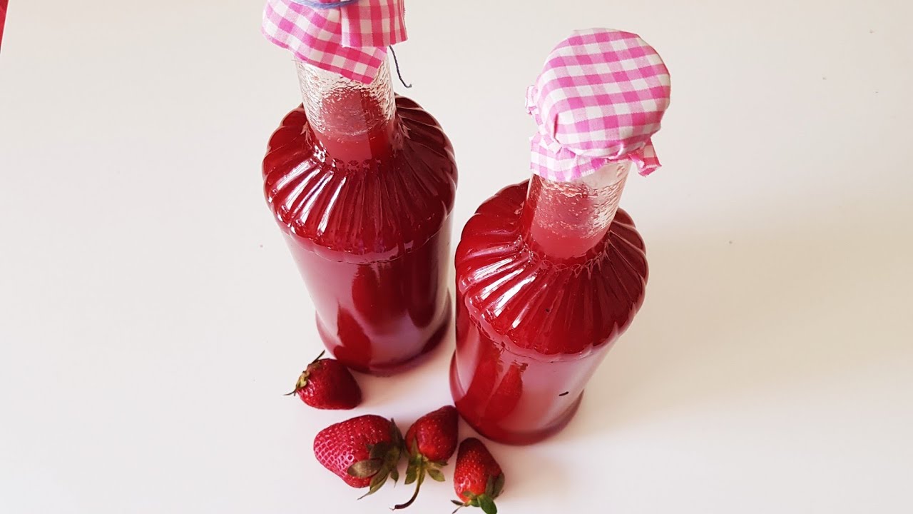 إزاى تعملى عصير الفراولة المركز 🍓من تجهيزات رمضان