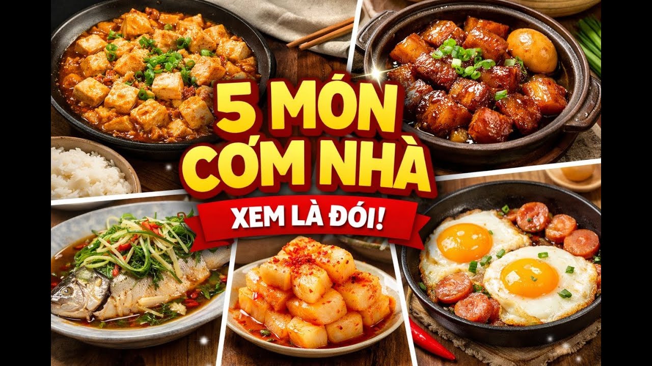 5 Món Cơm Nhà Nghe Tên Là Thấy Đói | Xem Đến Cuối Là Muốn Vào Bếp