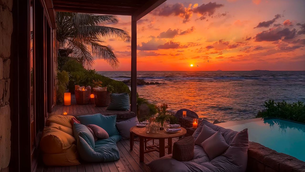 Gentle And Peaceful Jazz Music In A Sunset Beach Setting &ndash; Healing And Relaxing Jazz Melodies