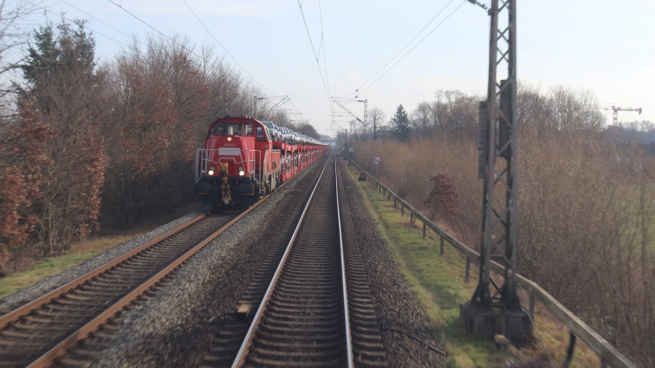 Stade – Maschen Rbf | Cab ride Germany | Führerstandsmitfahrt mit BR 152 [02.2023]