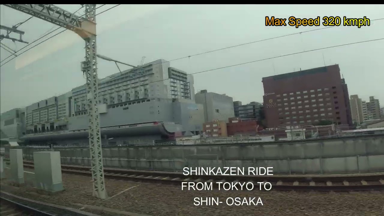 TOKYO, SHINAGAWA TO SHIN OSAKA SCENERY (SHINKANZEN RIDE) 4K HD