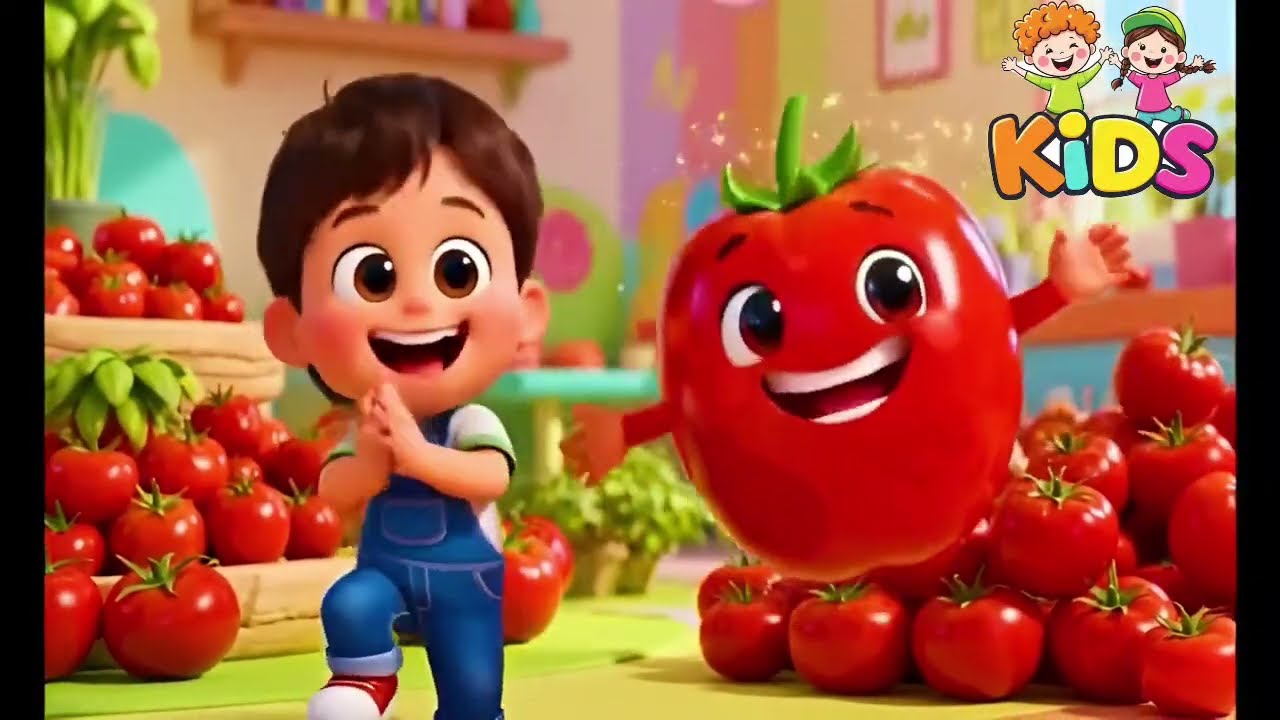 आहा टमाटर - Aaha Tamatar Bade Mazedar | Hindi Nursery Rhymes And Kids Song