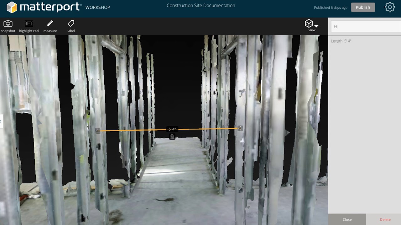 Matterport 3D space capture for AEC