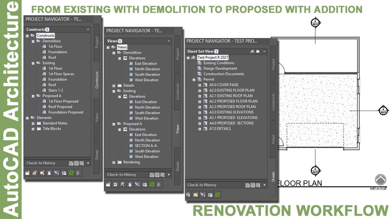 Renovation Workflow in AutoCAD Architecture