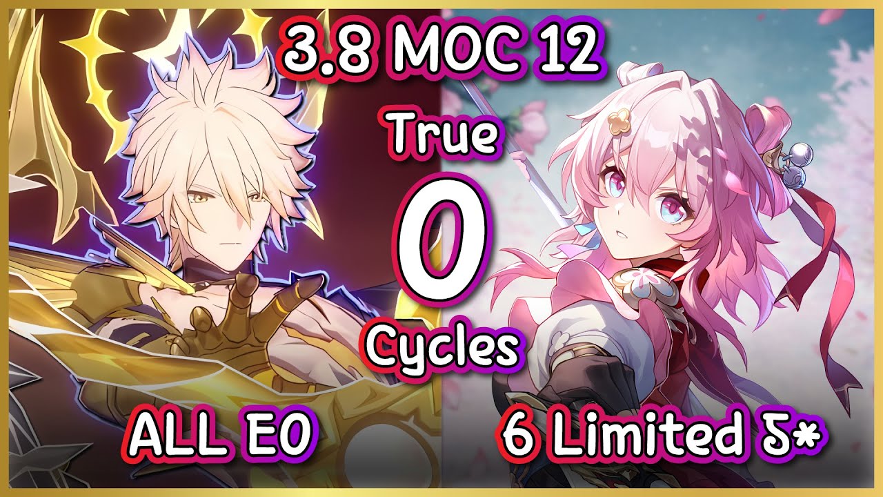 3.8 MoC12 : E0 Phainon & Hunt March7th True 0 Cycles 3* Clear! | Honkai Star Rail