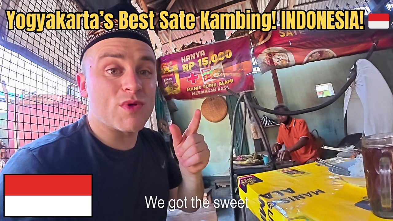 American Eats Сатай из козлятины за 1,80 доллара в Джокьякарте 🇮🇩 | Уличный рынок Пасар Леги Кота...