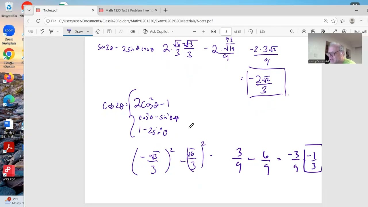 Math 1230 test 2 Practice Problem 5a
