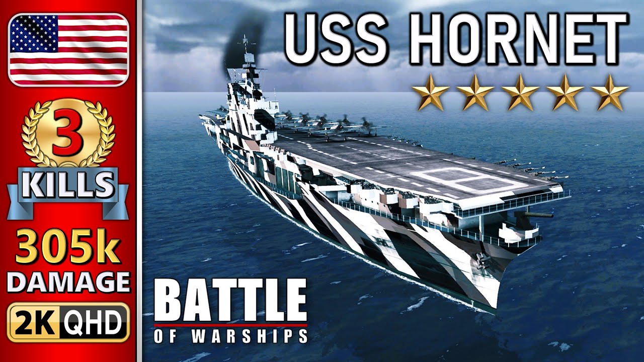 BATTLE OF WARSHIPS ⚓ HORNET : 3 KILLS - 305k DAMAGE 💥