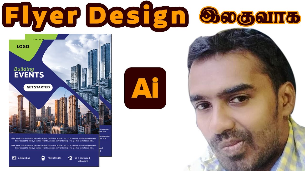 Flyer Design Tamil Tutorial |  Learn Adobe Illustrator Tamil from Scratch